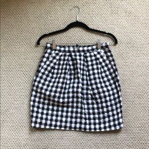 Nanette Lepore gingham mini skirt with pockets, 0